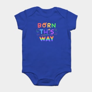 Born this way Rainbow Pride Gift Baby Bodysuit